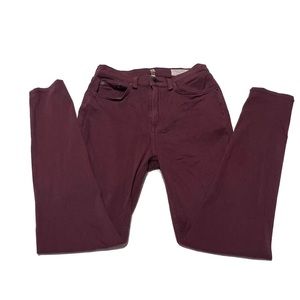 Burgundy Rag & Bone Skinny Jeans